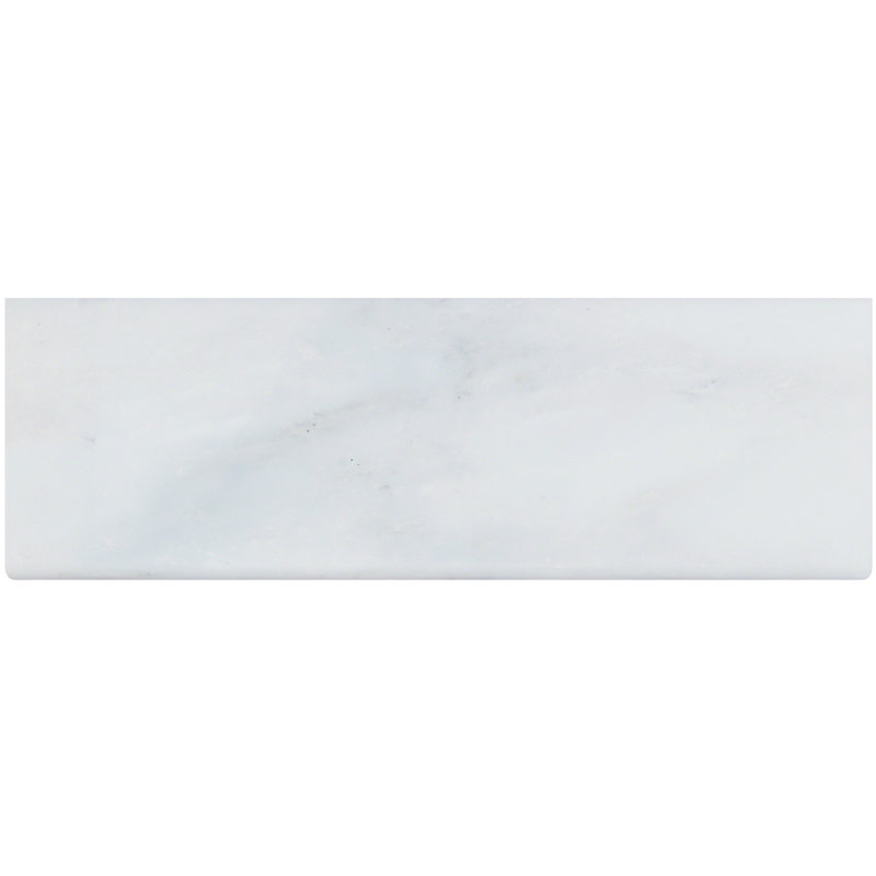 MSI Greecian 4" x 12" Marble Bullnose Tile Trim in White & Reviews